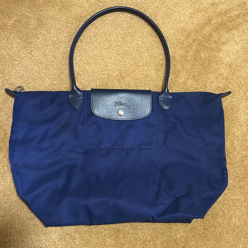 Longchamp large le pliage tote Navy Blue bag